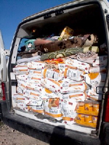 Spendentransport_abladen_donacion